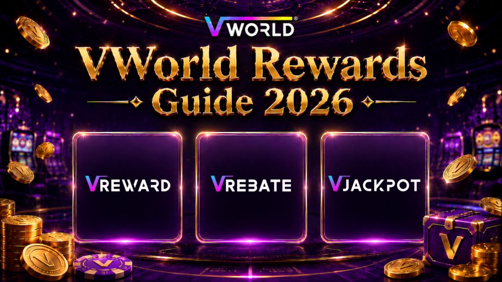 VWorld rewards guide featuring V-Jackpot, V-Rebate and V-Reward