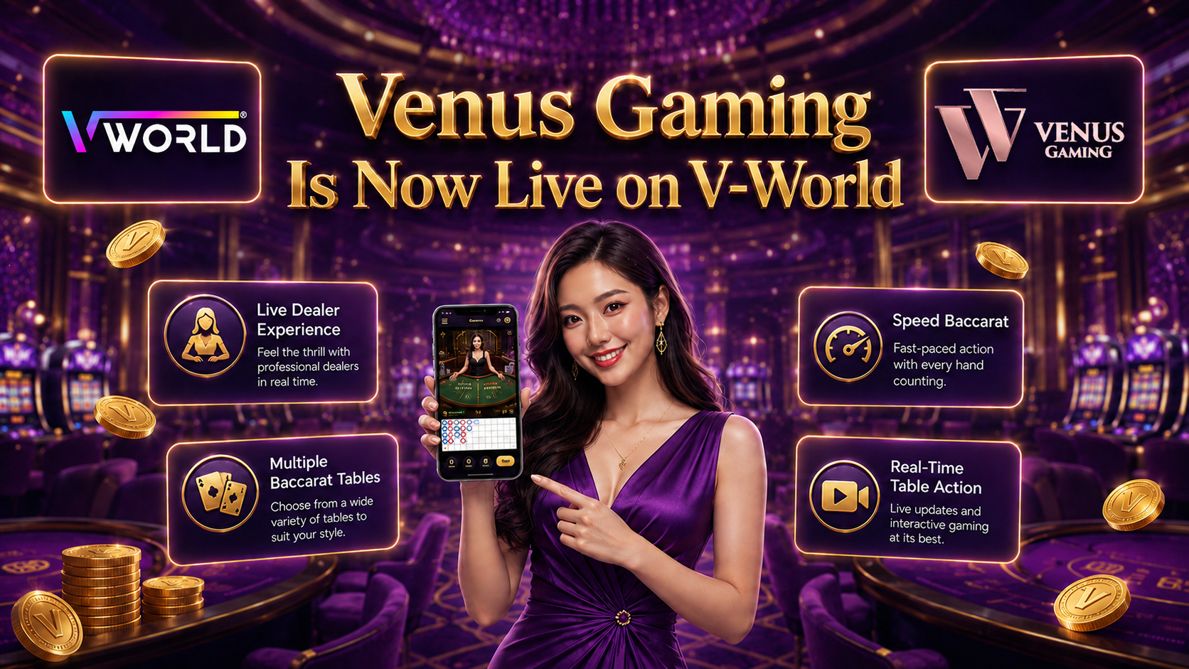 Venus Gaming live casino now available on V-World